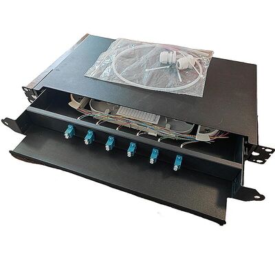 Quality  6 Port Fiber Optic Patch Panel SC 12 Core 1U Rack Mount Fiber Enclosure factory