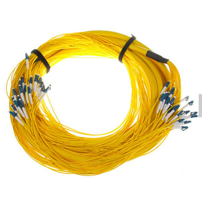 Quality  SM 9/125 G652D (OS2) LSZH 12 Fibers LC/UPC-LC/UPC Fibre Optic Breakout Cables 1M factory