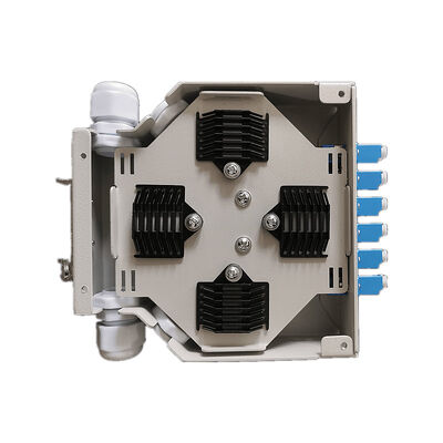 12 Core Cold Rolled Steel Fiber Optic Din Rail Terminal Box With Lc Duplex Adapter