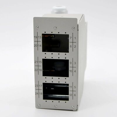 Fiber Optic DIN Rail Terminal Box Cold Roll Steel 12 Port 24core to 48Core