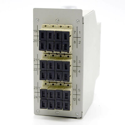 Fiber Optic DIN Rail Terminal Box Cold Roll Steel 12 Port 24core to 48Core