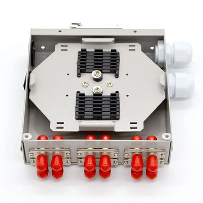 12core Fibre Optic DIN Rail Mount Enclosure  With St Duplex Adapter