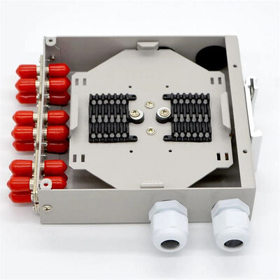 12core Fibre Optic DIN Rail Mount Enclosure  With St Duplex Adapter