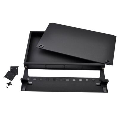 1U MTP Cassette Module 96F MPO To LC Patch Panel Rack Mount Black