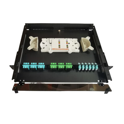 19" LC Fiber Patch Panel MTP MPO 1U Metal Fiber Termination Box