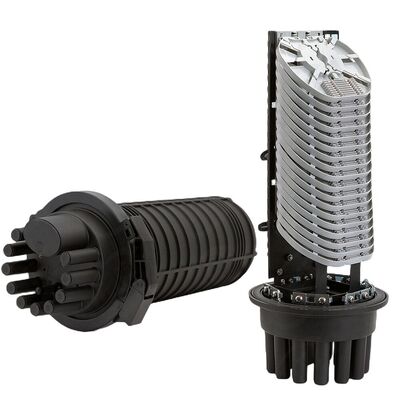 Outdoor Aerial 288 core Fiber Optic Joint Enclosure 6in 6out Dome Splice Closure