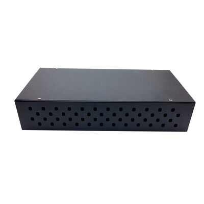 Cold Roll Steel Rack Fiber Optic Patch Panel 0.8mm Thick 2U FC Adapter