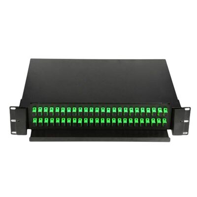 48 Ports 2U Fiber Optic Enclosure SC Simplex / LC Duplex Sliding Patch Panel
