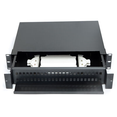 48 Ports 2U Fiber Optic Enclosure SC Simplex / LC Duplex Sliding Patch Panel