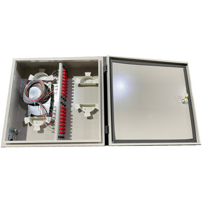 48 Core Wall Mount Fiber Distribution Box Outdoor Waterproof 48F LCD Adapter