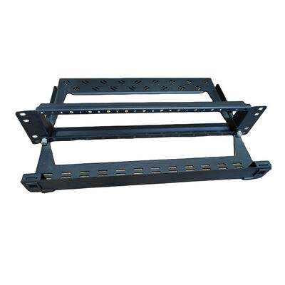 Black MPO MTP Patch Panels 96F 1U LC Patch Panel Modular Shelf