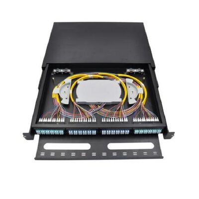 96FO MPO MTP Patch Panels LC Duplex 1U Fiber Patch Panel 12 Slot