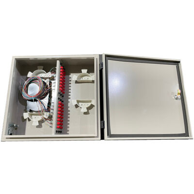 48 Core Wall Mount Fiber Distribution Box Outdoor Waterproof 48F LCD Adapter