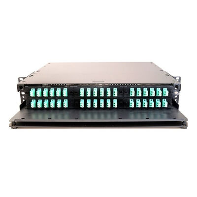 LGX 2U Rack Mount Fiber Enclosure 6 Adapter Panel LC UPC Duplex 6 Slots 72F