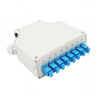 8 Port Din Rail Mounted Fiber Optic Din Rail Terminal Box With Sc/Upc Adapter Singemode Pigtails