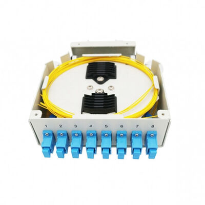 8 Port Din Rail Mounted Fiber Optic Din Rail Terminal Box With Sc/Upc Adapter Singemode Pigtails
