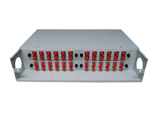 Rack Mounted ODF Fiber Termination Fixed 2U 48 Core Fiber Optic Termination Box