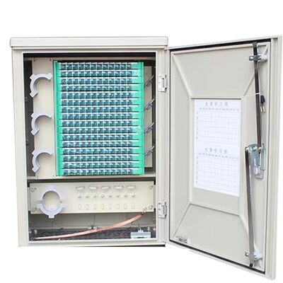 144 Core Outdoor Fiber Optic Distribution Cabinet FTTH Waterproof SMC Material