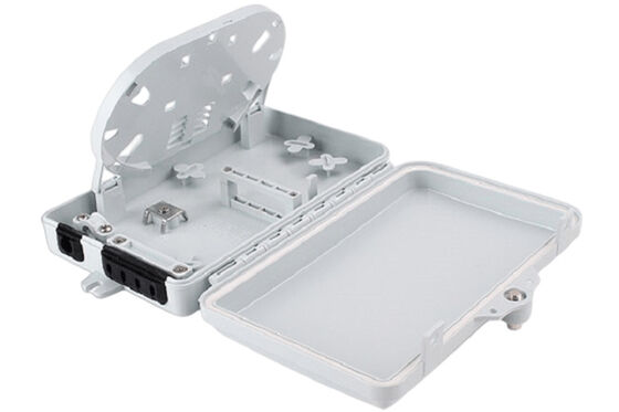 4Port Fiber Optic Terminal Box SC Simplex SM Cables White Waterproof IP-66