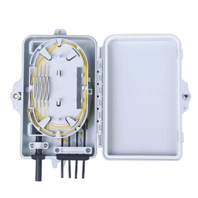 4Port Fiber Optic Terminal Box SC Simplex SM Cables White Waterproof IP-66