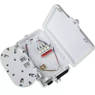 4Port Fiber Optic Terminal Box SC Simplex SM Cables White Waterproof IP-66