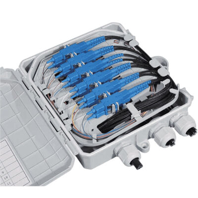 Fiber Optic Terminal Box 12Cores Indoor/Outdoor SC/LC/ST/FC Light Gray