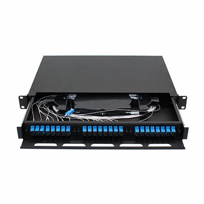 FTTH Fiber Optic Patch Panel Rack Mount 1U 24 Cores SC LC FC ST
