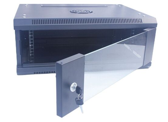 Single Section 4U Server Rack Cabinet Reinforced Wall Mount With Fan