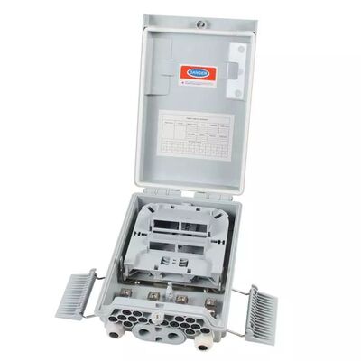 SM / MM Fiber Optic Splitter Box Light Grey 1x8 PLC Splitter