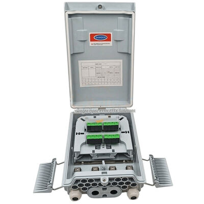 SM / MM Fiber Optic Splitter Box Light Grey 1x8 PLC Splitter