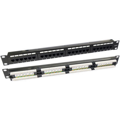 1U Blank Keystone Patch Panel Unshielded 24 Port CAT5E Patch Panel