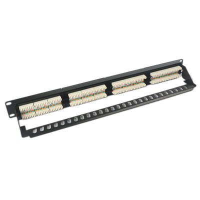 1U 24 Port Keystone Unshielded Patch Panel Keystone RJ45 DustProof