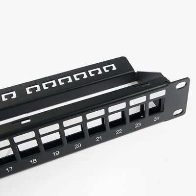 Blank Network Patch Panel Unshielded RJ45 24 Port 1U Patch Panel