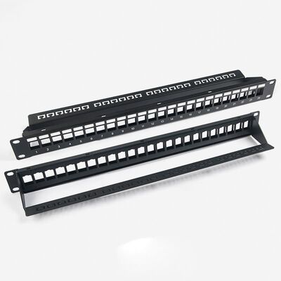 Blank Network Patch Panel Unshielded RJ45 24 Port 1U Patch Panel