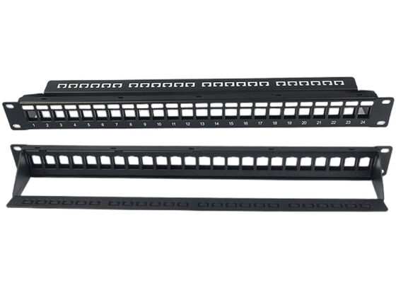 Blank Network Patch Panel Unshielded RJ45 24 Port 1U Patch Panel