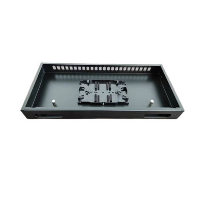 24 Port Rack Mount Fiber Termination Box Patch Panel ODF 24 Cores