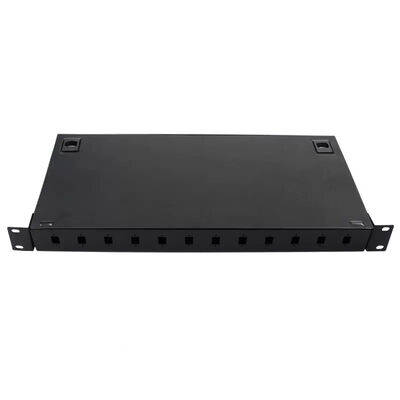 Metal Rack Mount Patch Panel 12 LC Duplex Coupler FTTH Termination Box