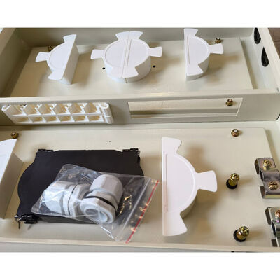 Outdoor Waterproof Metal Wall Mount Fiber Enclosure 144 Fibers Max Capacity
