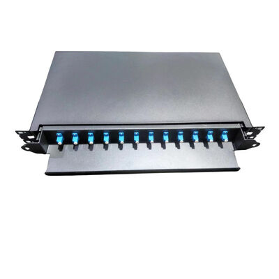 12C/24C Sliding Type Fiber Optic Patch Panel Optical Drawer For Telecom