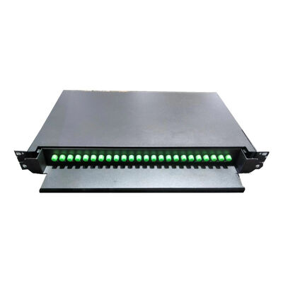24C FC APC Fiber Count Optical Patch Panel For G652D / G657A1 Fiber