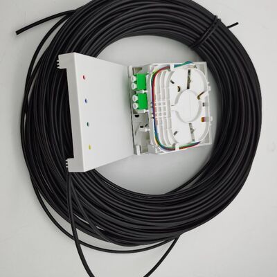 LC/APC Pre Connectorized Fiber Termination Boxes 4 Fibers 10-100M Wall Outlet Box 4fo