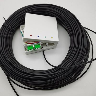 LC/APC Pre Connectorized Fiber Termination Boxes 4 Fibers 10-100M Wall Outlet Box 4fo