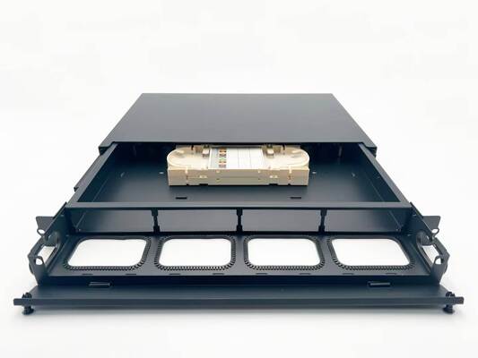 1U Cores MTP MPO -LC Patch panel ODF Chassis enclosure Sliding type for 4 Cassettes with Cable Management
